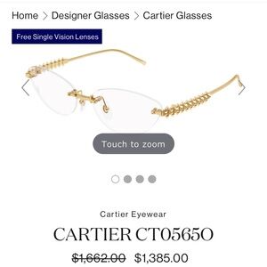 Cartier CT0565O elegant gold frames